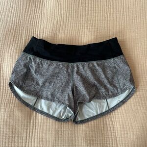 Lululemon Speed Up Lined Short 2.5” Grey and Black